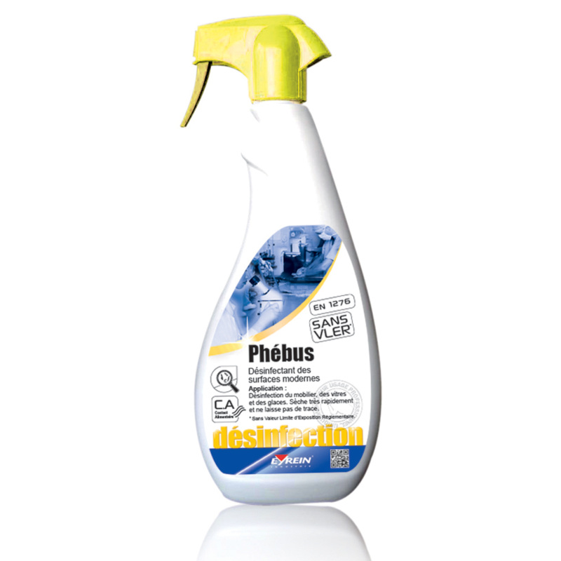 PHEBUS - Pulvé.750 ML - Nettoyant désinfectant multi-surfaces