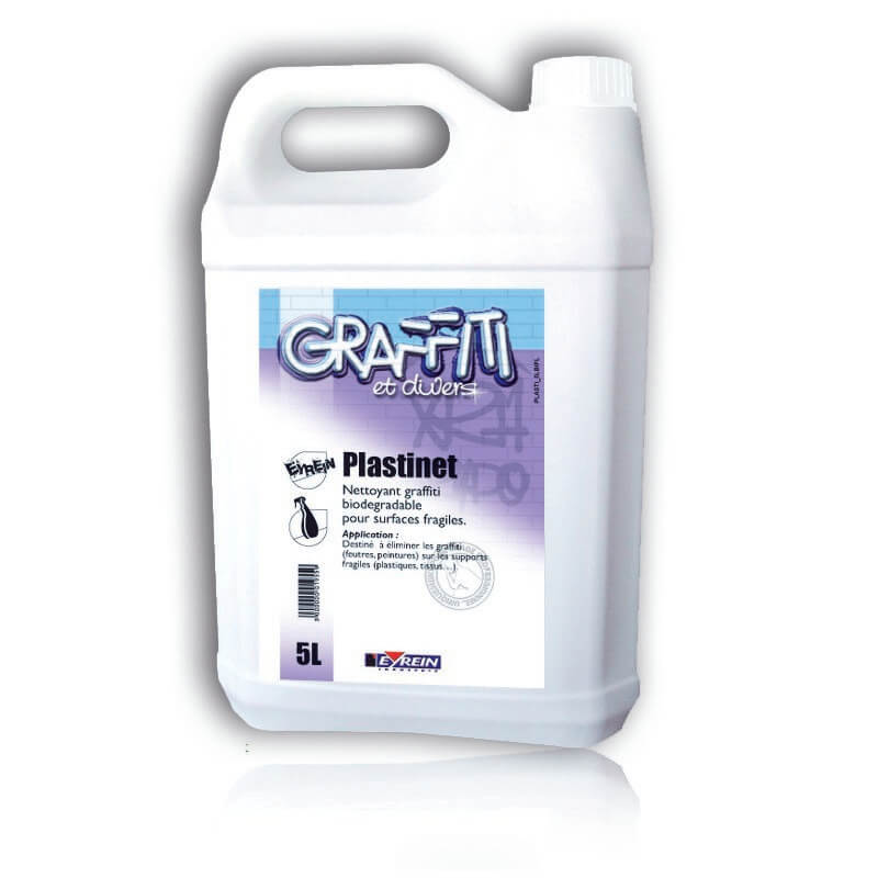 PLASTINET - Bidon 5 L - Nettoyant graffiti biodgradable pour surfaces fragile