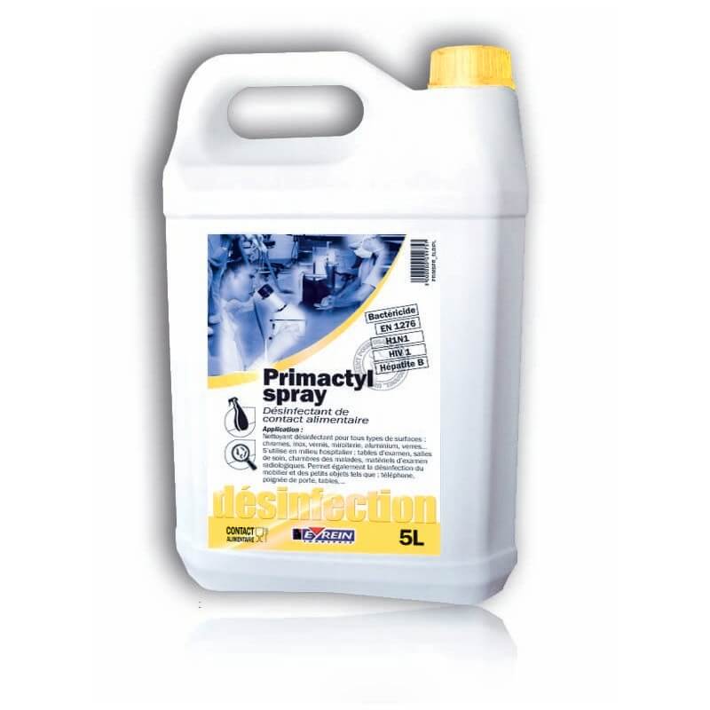 PRIMACTYL SPRAY - Bidon 5 L - Dsinfectant de surfaces de contact alimentaire