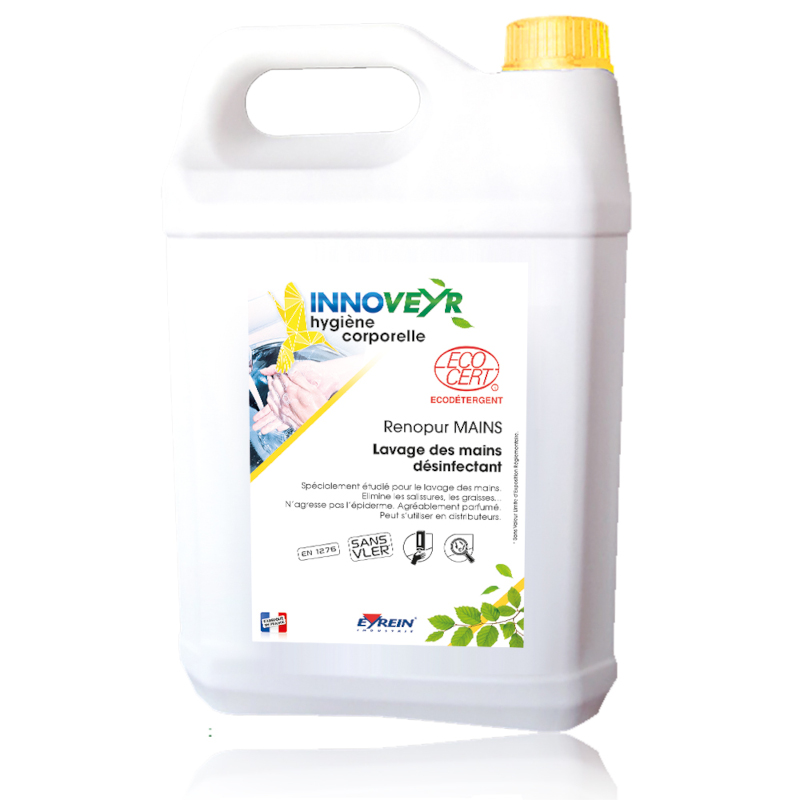 RENOPUR MAINS - Bidon 5 L - Lavage des mains dsinfectant - ECOCERT