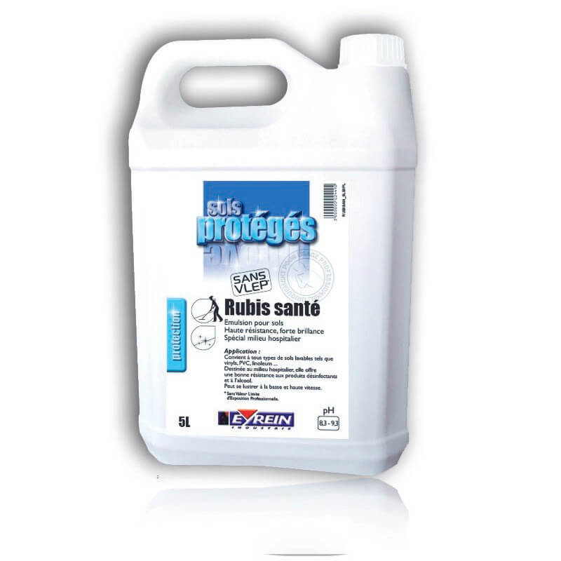 RUBIS SANTE - Bidon 5L - Emulsion haute rsistance pour sol. Spcial hospitalier