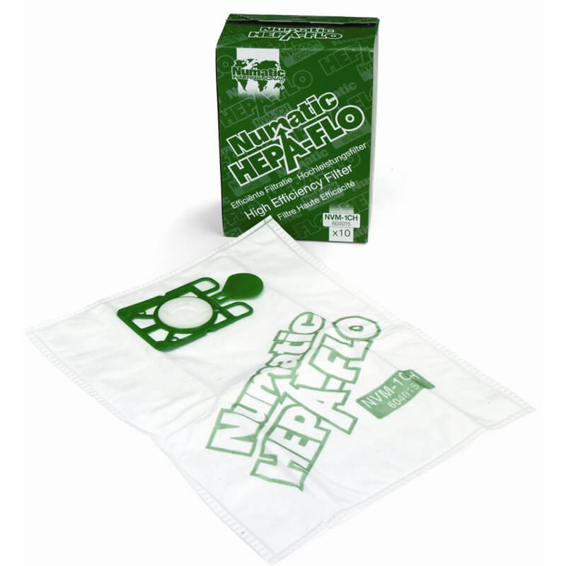 SAC ASPIRATEURS NUMATIC HEPAFLO 9 L - Carton 10 sacs - (NuPro/VTVE/DSU12/LP1/12)