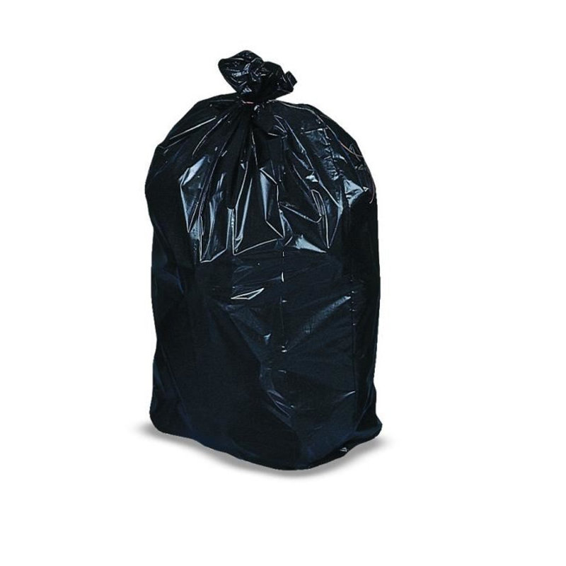 SACS POUBELLES 130 L BD NOIR RENFORCE - Carton de 100 poches basses densit