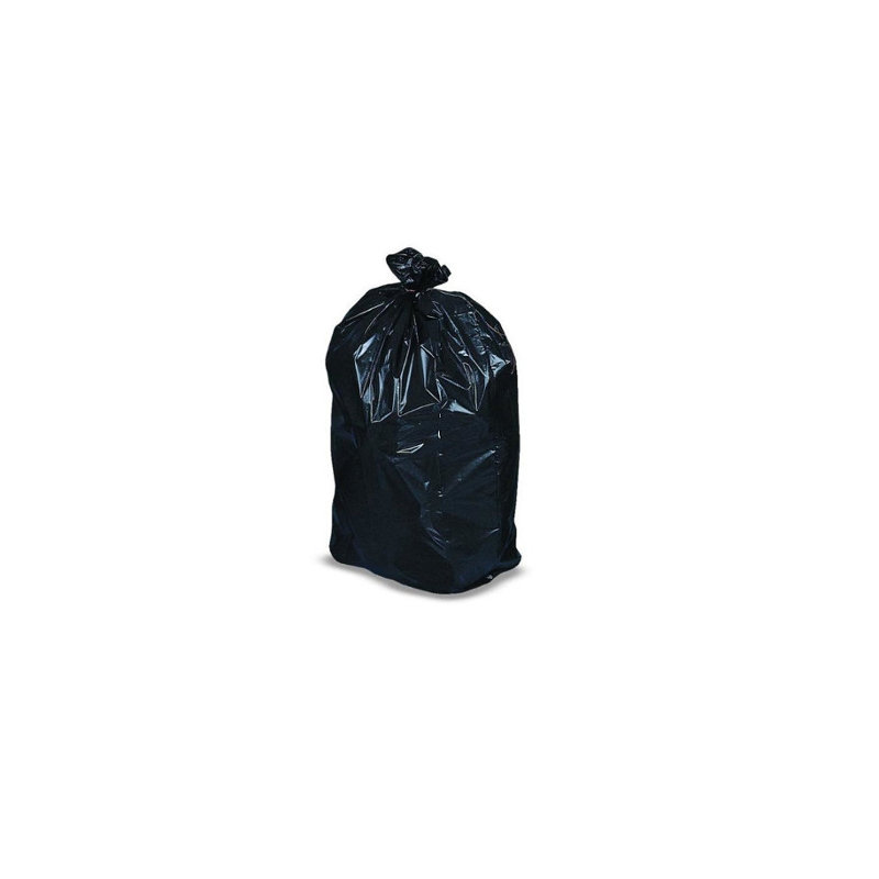 SACS POUBELLES 100 L BD NOIR 55µ RENFORCE - Carton de 200 poches basses  densité