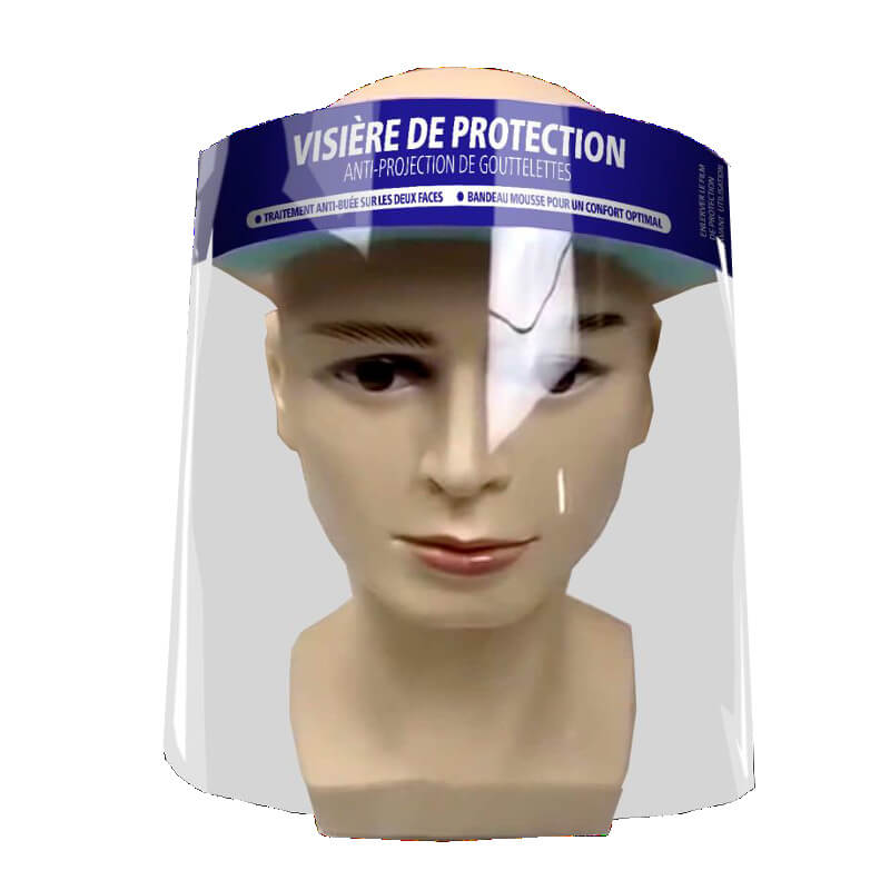 VISIERE DE PROTECTION FT 400 V2 anti-projections avec maintien par lastique