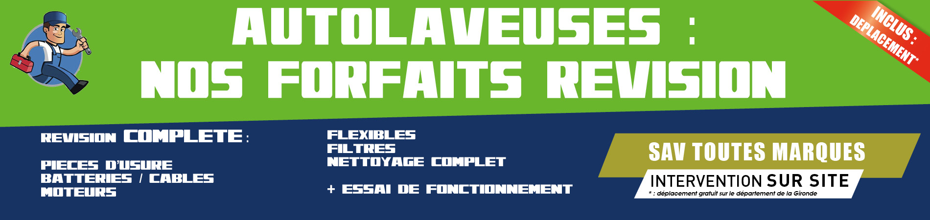 Forfaits rvisions autolaveuse